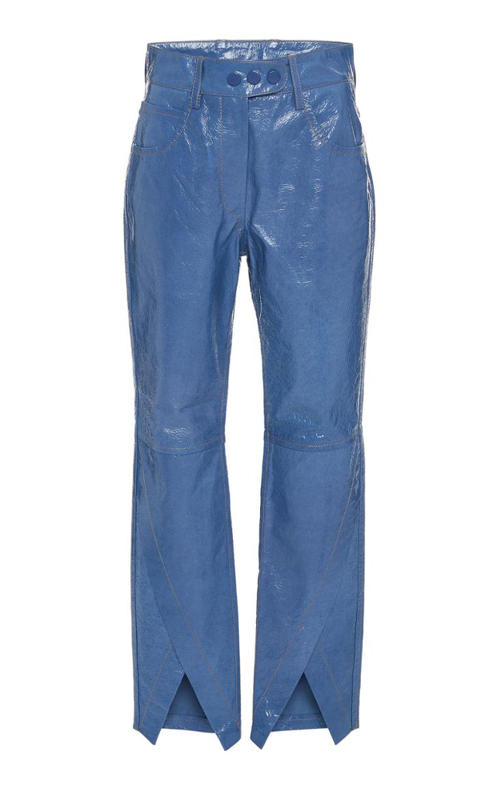 Petar Petrov Homer Patent-leather Straight-leg Pants