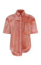 Moda Operandi Aje Framework Asymmetric Washed Denim Shirt