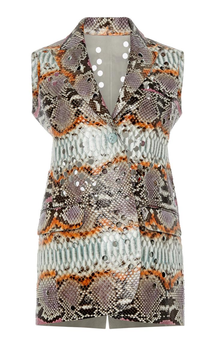 Salvatore Ferragamo Bonded Python Vest
