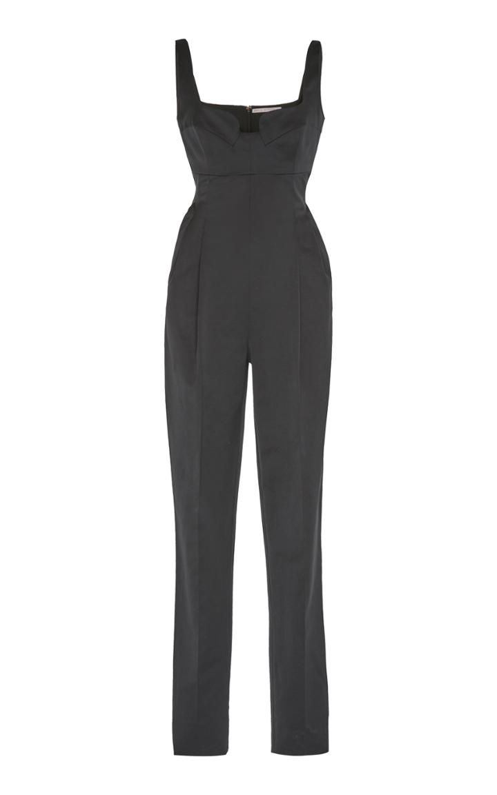 Emilia Wickstead Beverly Full Length Cotton Blend Jumpsuit