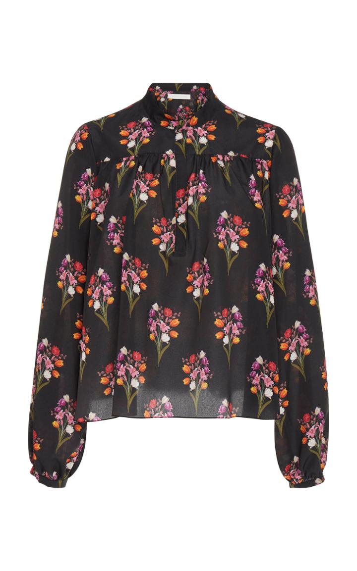 Borgo De Nor Aida Crepe Bouquet Blouse