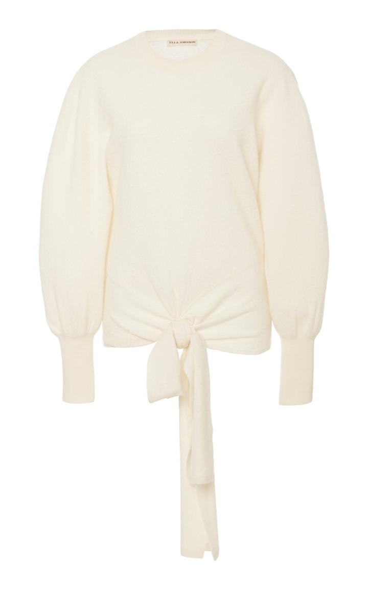 Ulla Johnson Tatiana Tie-detailed Merino Wool Sweater