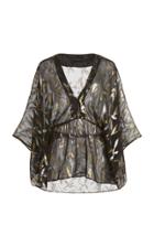Moda Operandi Dundas Metallic Fil Coup Chiffon Top