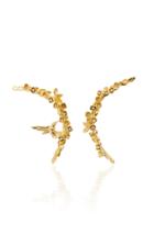 Brent Neale M'o Exclusive Floral Archway & Hummingbird Ear Climber Earrings