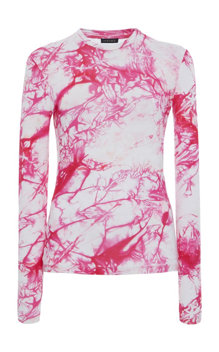 Moda Operandi Versace Tie-dye Fitted Cady Top Size: 36