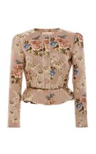 Brock Collection Janet Printed Cotton And Silk-blend Peplum Jacket