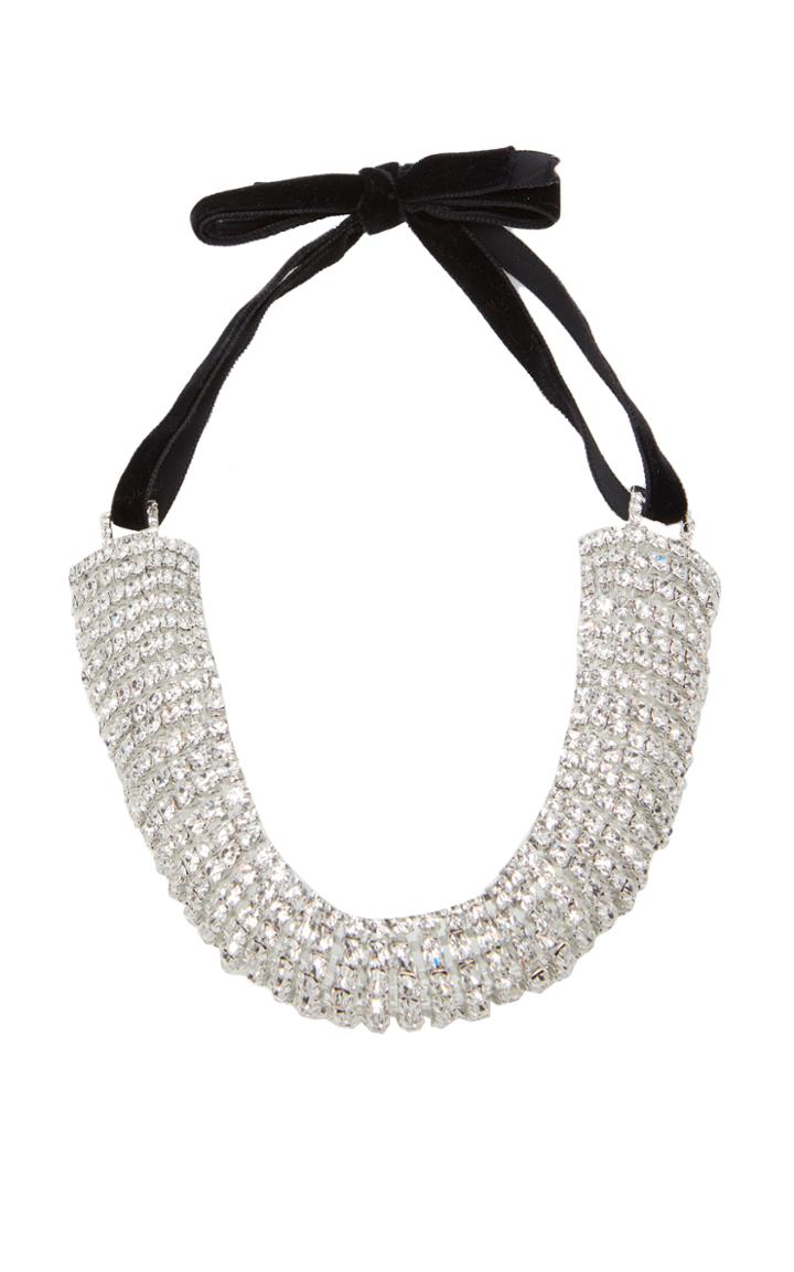 Alessandra Rich Curved Crystal Hair Band