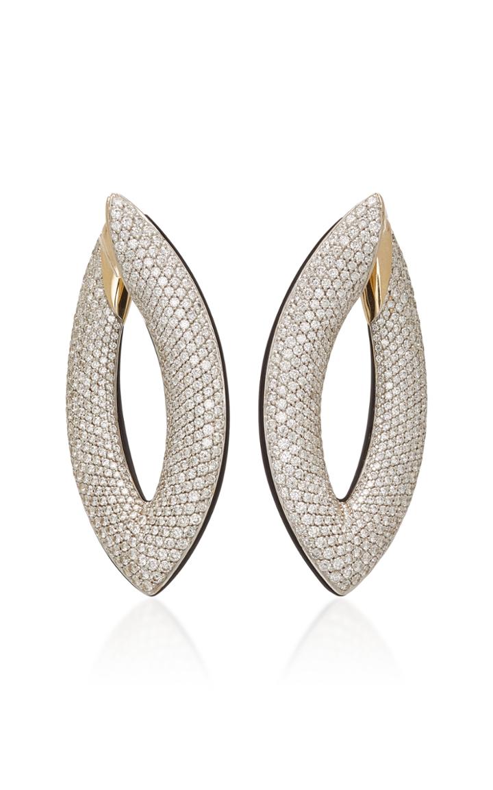 Moda Operandi Vhernier 18k White Gold Doppiosenso Earrings