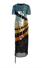 Prabal Gurung Fagu Embroidered Silk Sequin Dress