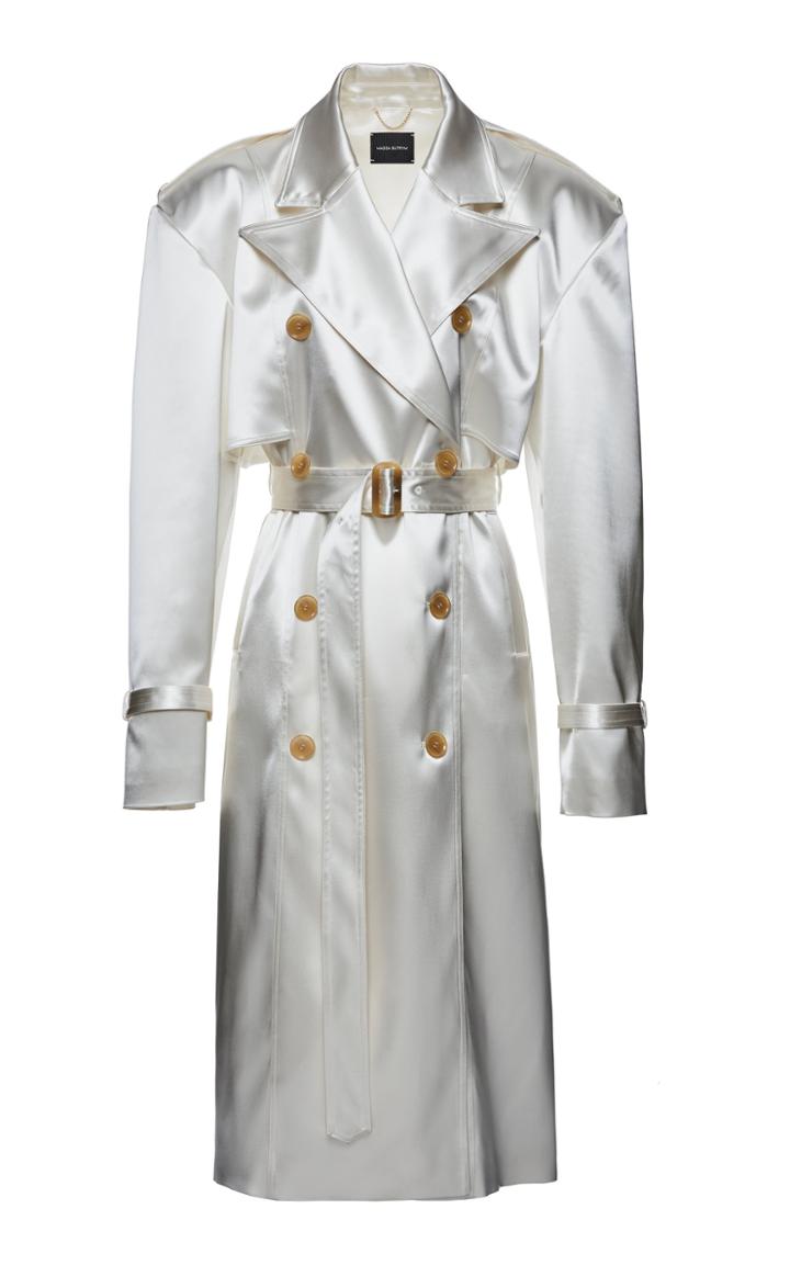 Magda Butrym Brockham Silk-blend Satin Trench Coat