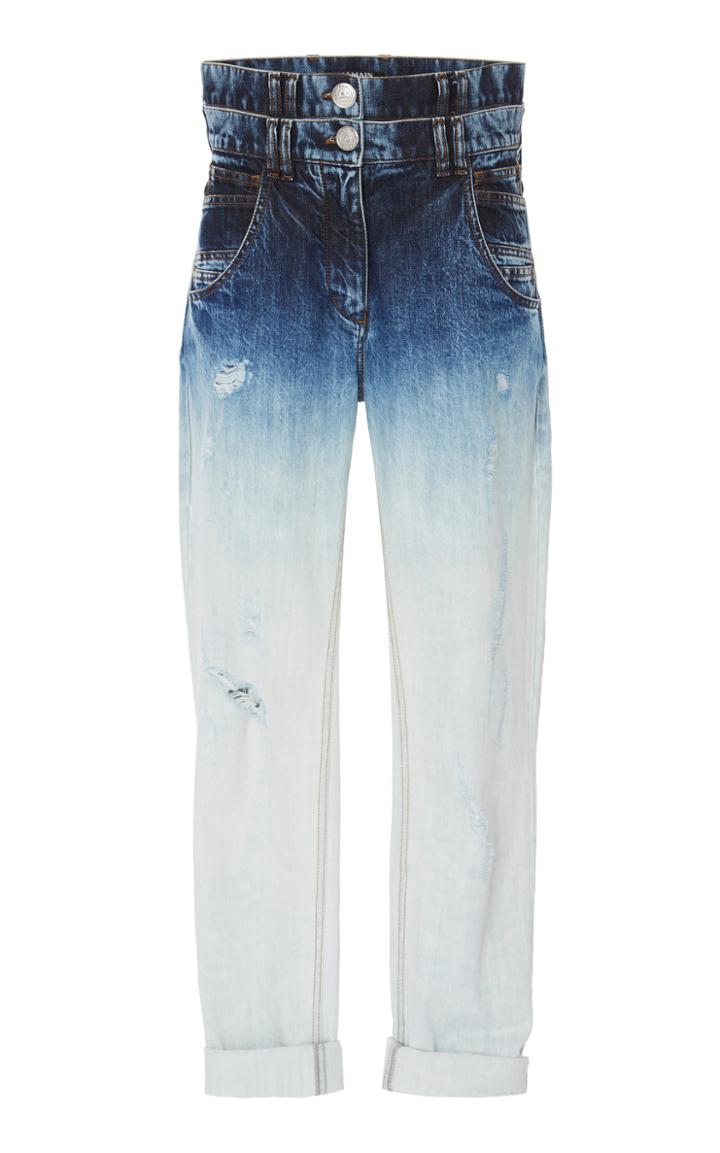 Balmain High-waisted Straight-leg Dgrad Jeans
