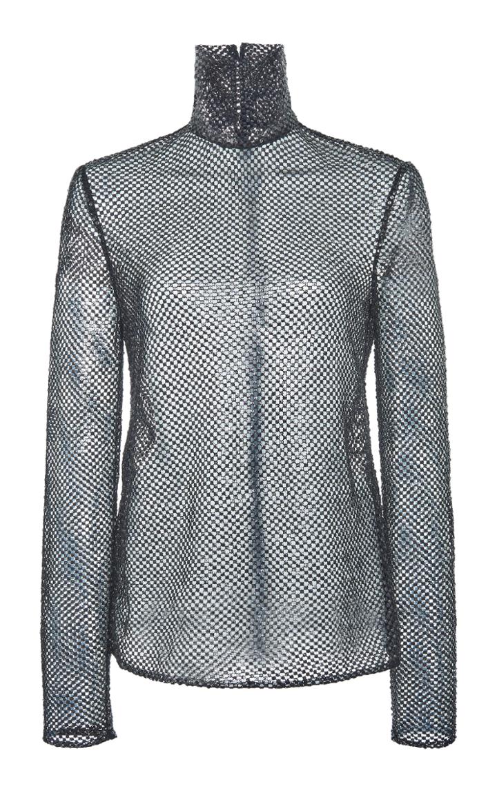 Moda Operandi Valentino Glittered Cotton-blend Top