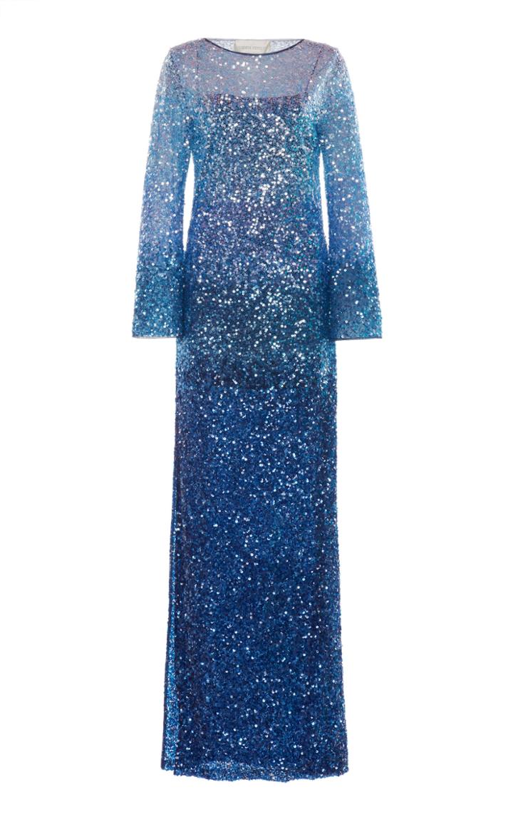 Alberta Ferretti Sequin-embellished Ombr Gown
