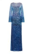 Alberta Ferretti Sequin-embellished Ombr Gown