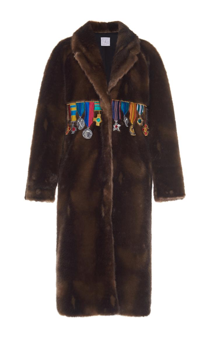 Stella Jean Faux Fur Medallion Coat