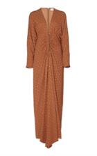 Racil Rita Polka-dot Satin Midi Dress