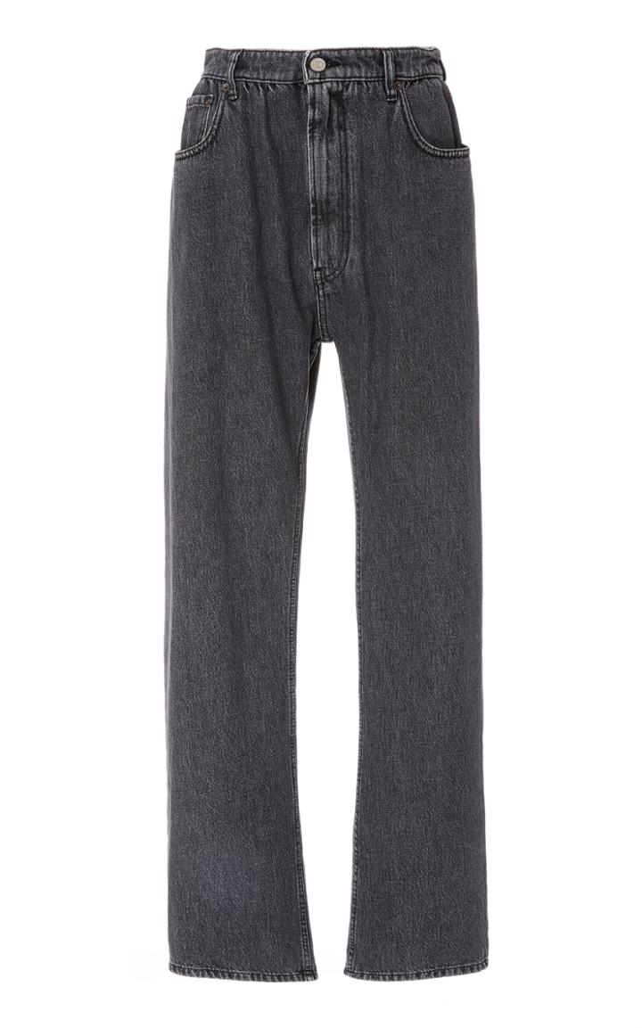 Mm6 Rigid High-rise Straight-leg Mom Jean