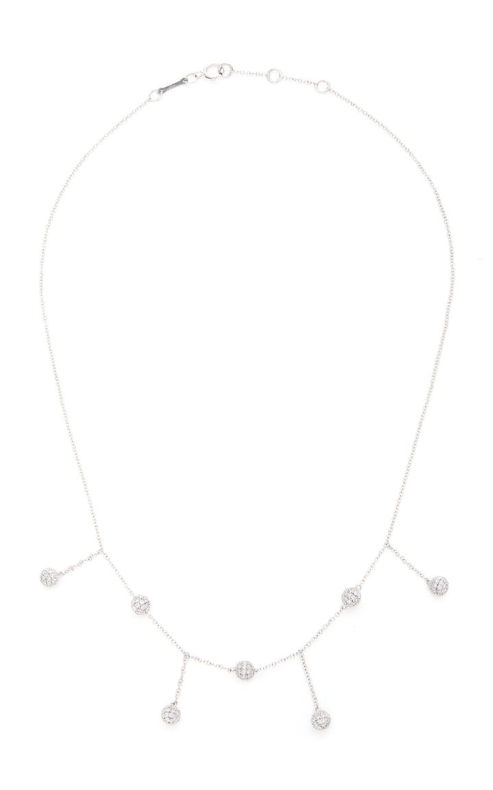 The Last Line 14k White Gold And Diamond Necklace