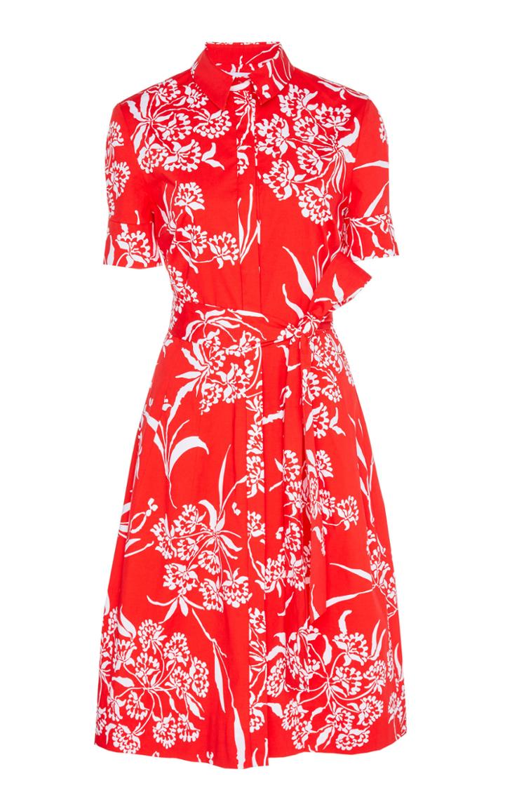 Carolina Herrera Short Sleeve Shirt Dress