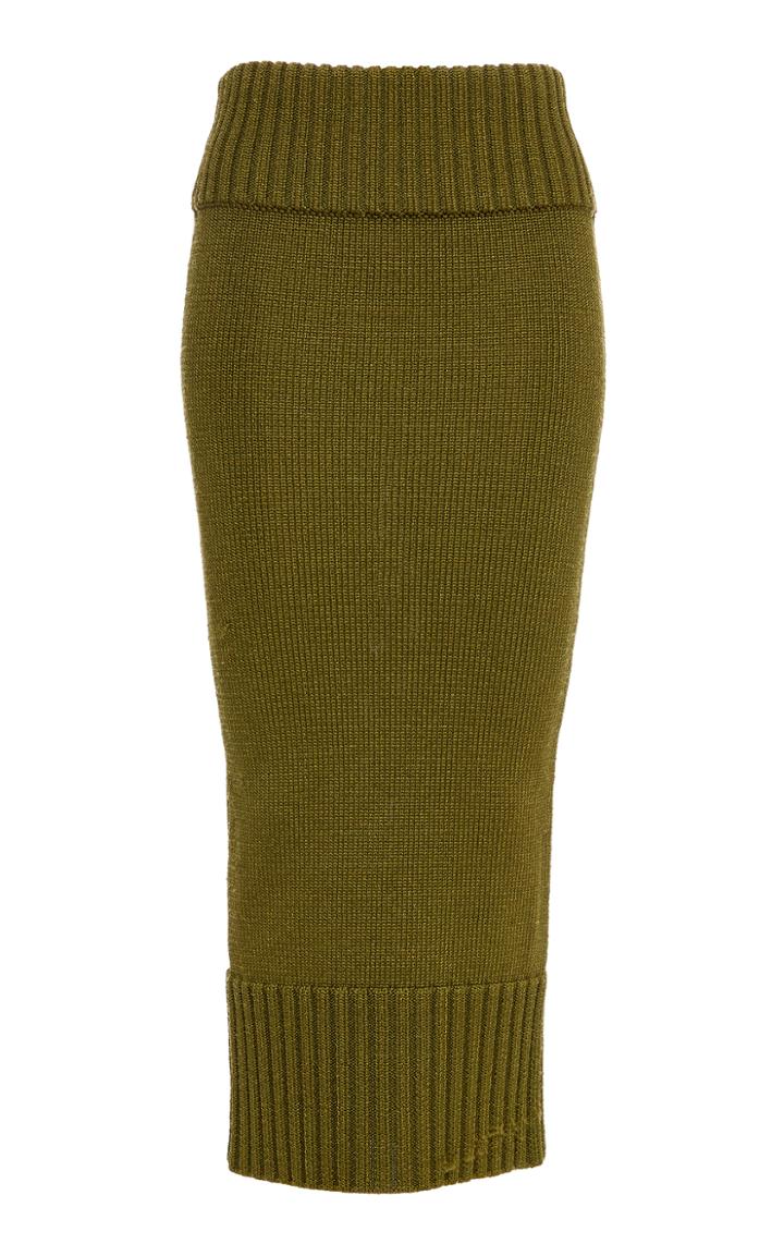 Sally Lapointe Metallic Knit Tube Skirt