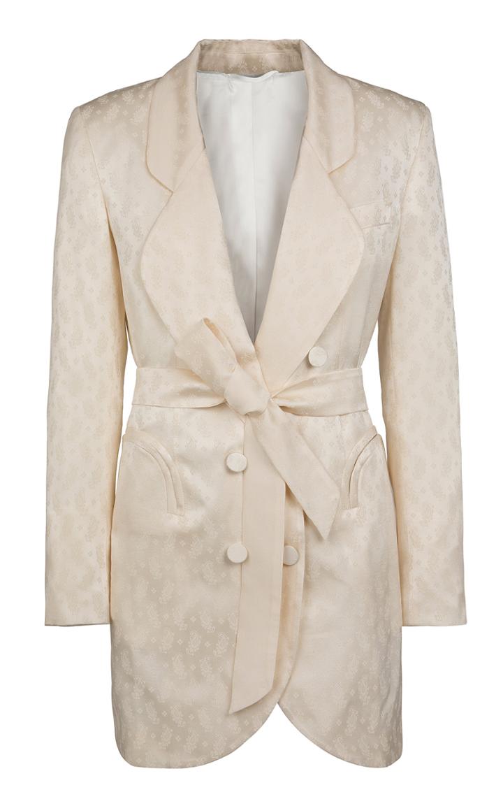 Moda Operandi Blaz Milano Whisper Belted Silk Blazer