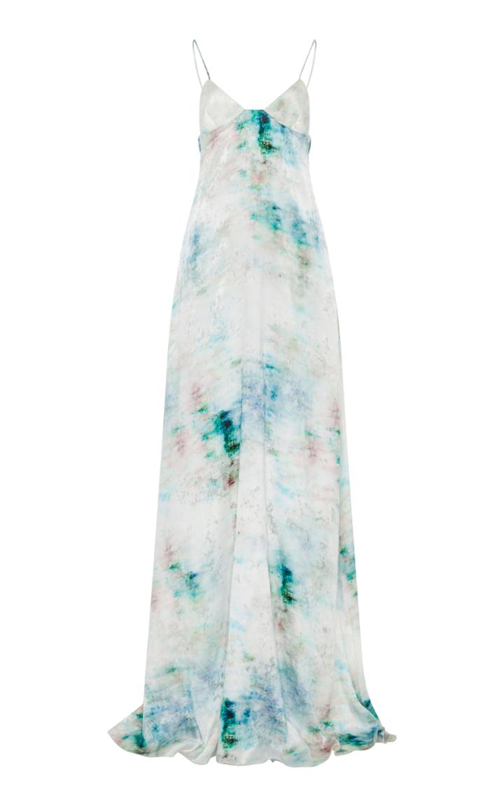 Salvatore Ferragamo Marble Print Gown