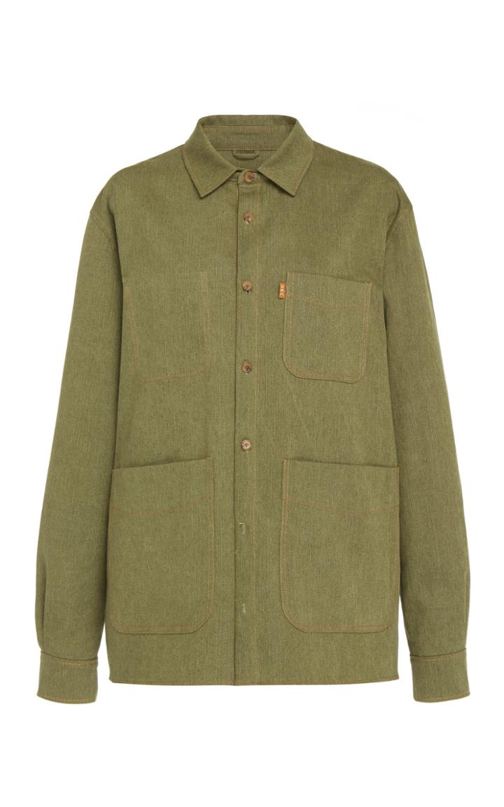 Moda Operandi Rejina Pyo Cotton Button-front Shirt Jacket Size: Xs