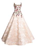 Mark Bumgarner Verona Floral Laminated Lace Gown