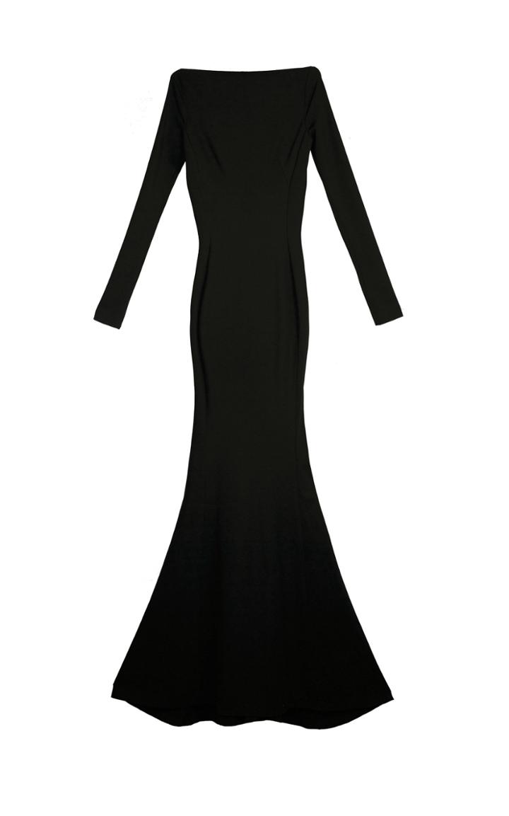 Yanina Demi Couture Illusion Long Sleeve Gown