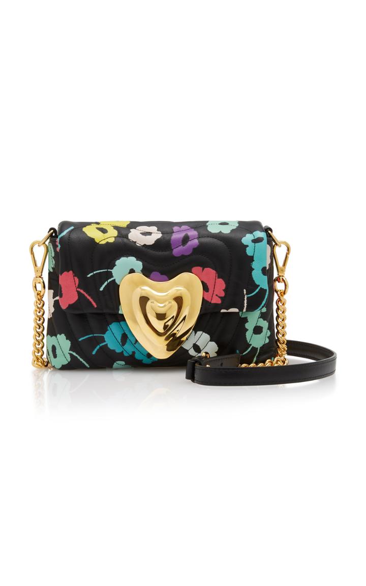 Escada Leather Floral Clutch