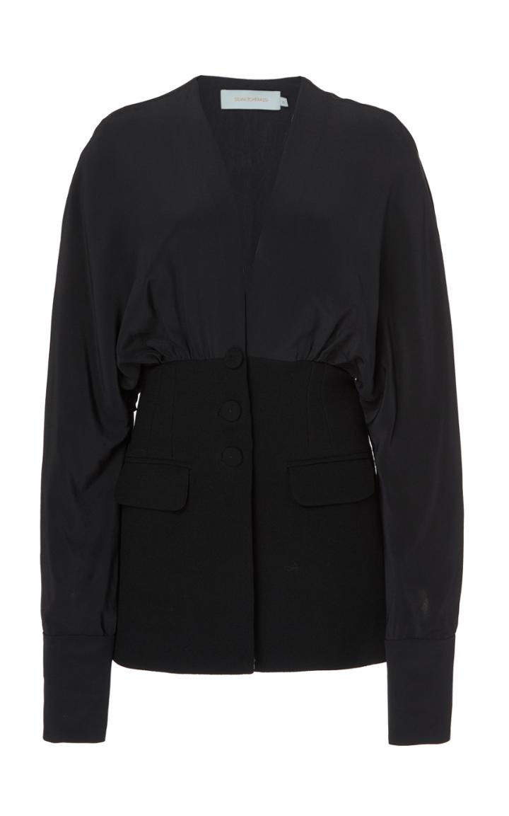 Silvia Tcherassi Silk And Wool-blend Charlotte Jacket