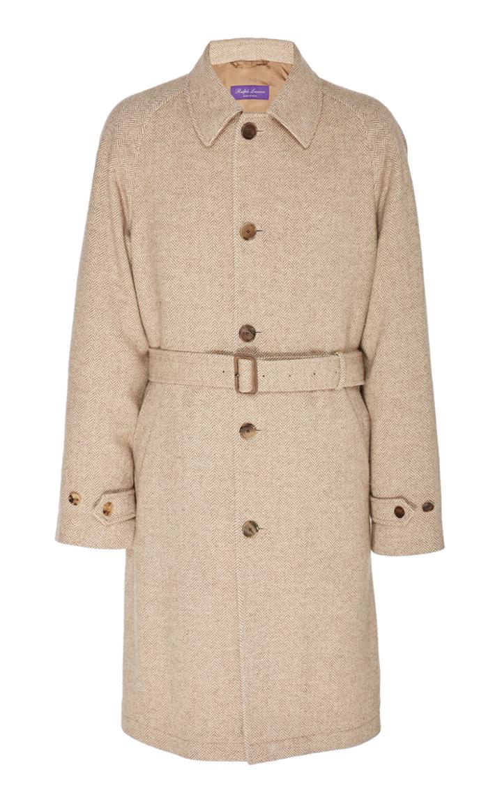 Ralph Lauren Purple Label Balmacaan Herringbone Coat