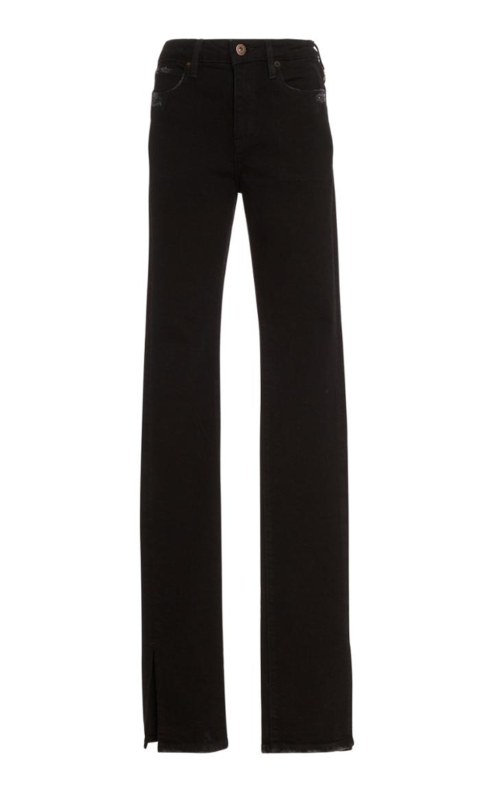 Simon Miller Black Split Hem Straight Leg Jean