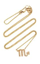 Sydney Evan Pave Scorpio Zodiac Sign Necklace