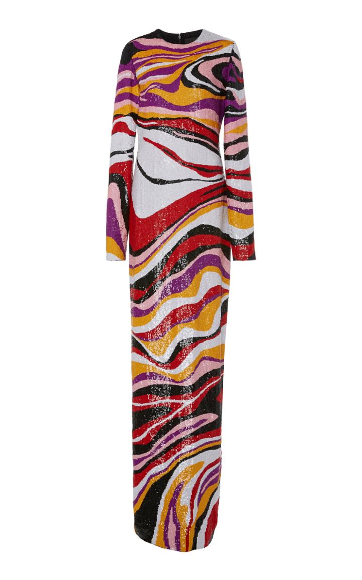 Jeffrey Dodd Swirl Sequin Gown