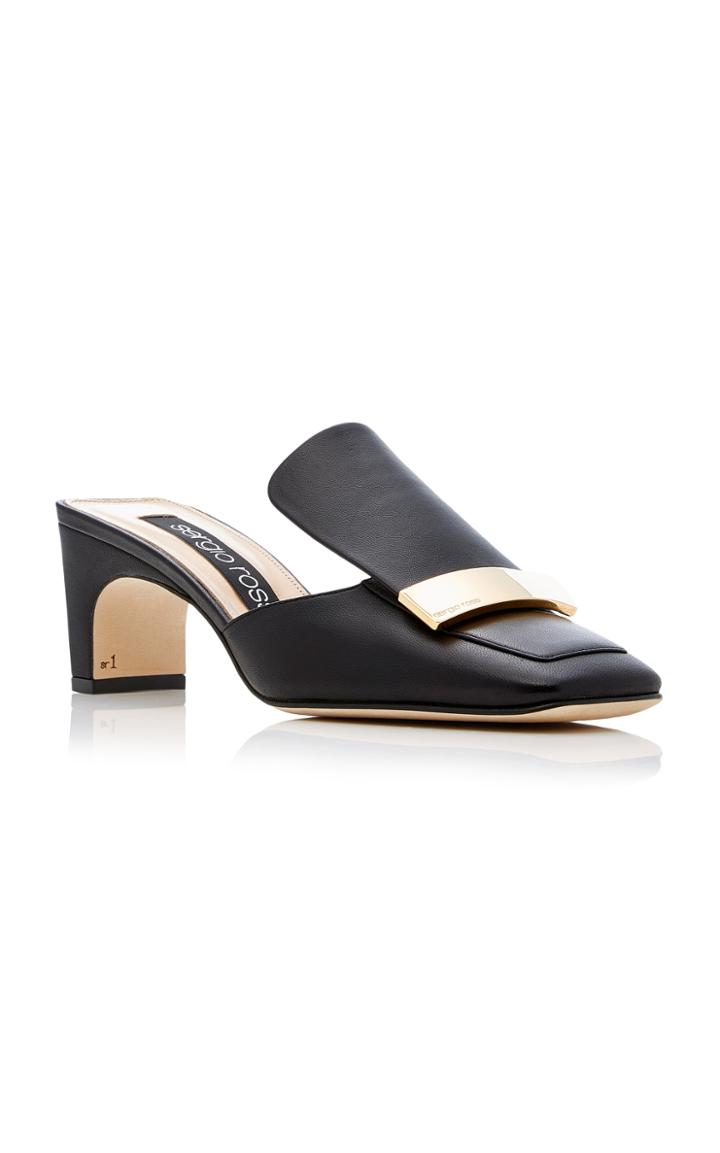Sergio Rossi Leather Mules