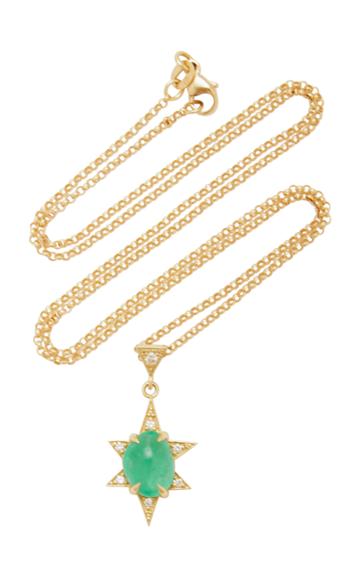 M.spalten 18k Gold, Emerald And Diamond Necklace