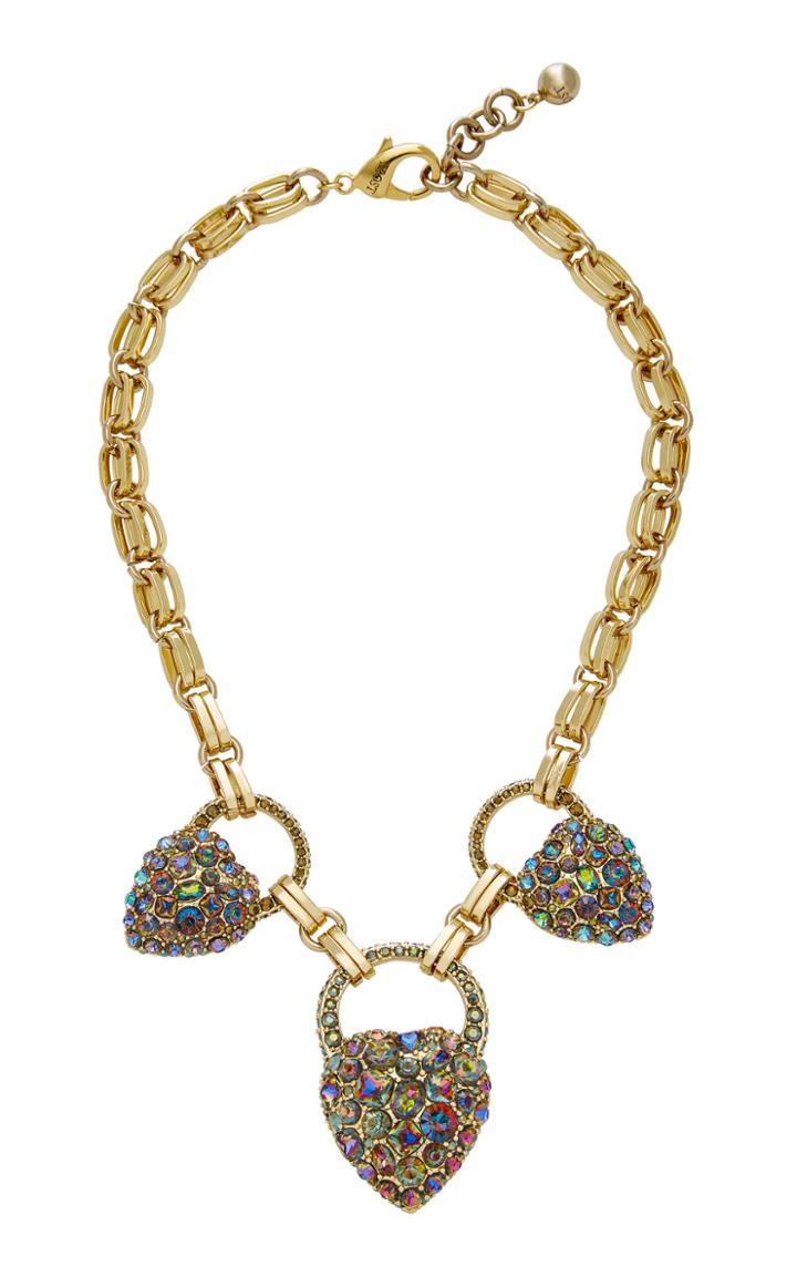 Lulu Frost Nina Gold-plated Crystal Heart Necklace