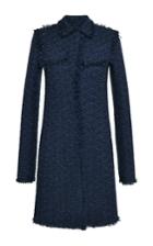 Nina Ricci Black And Navy Tweed Coat