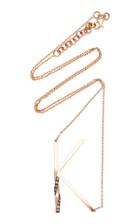 Tullia Initial K 14k Rose Gold Diamond Necklace