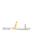 Giuseppe Zanotti Nuvorock Crystal-embellished Metallic Leather Sandals
