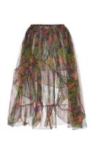 Moda Operandi Molly Goddard Nonna Floral-print Cotton-silk High-low Skirt Size: 6