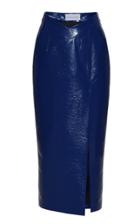 Moda Operandi Aleksandre Akhalkatsishvili Slit V-waist Vinyl Midi Pencil Skirt Size: