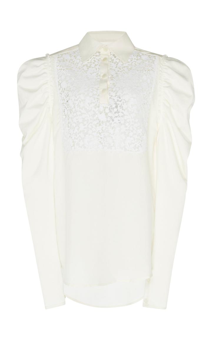 Jw Anderson Puff Sleeve Cupro Bib Top
