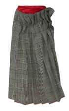 Marni Ruched Waistline Layered Wool Skirt