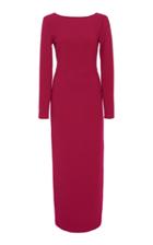 Rebecca De Ravenel Scooped-back Wool Dress