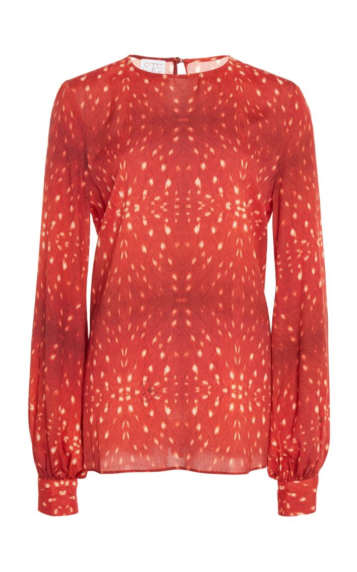 Stella Jean Printed Long Sleeve Blouse