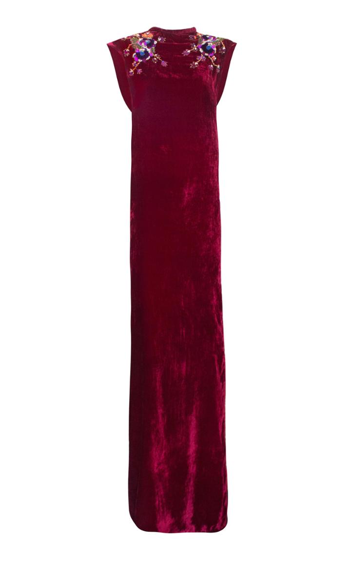 Roopa Calyces Silk Velvet Gown