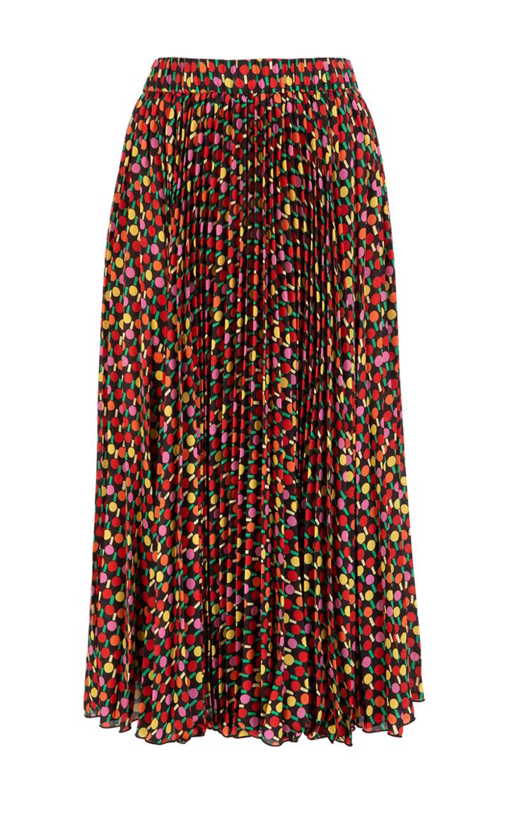La Doublej Soleil Geo-print Midi Skirt