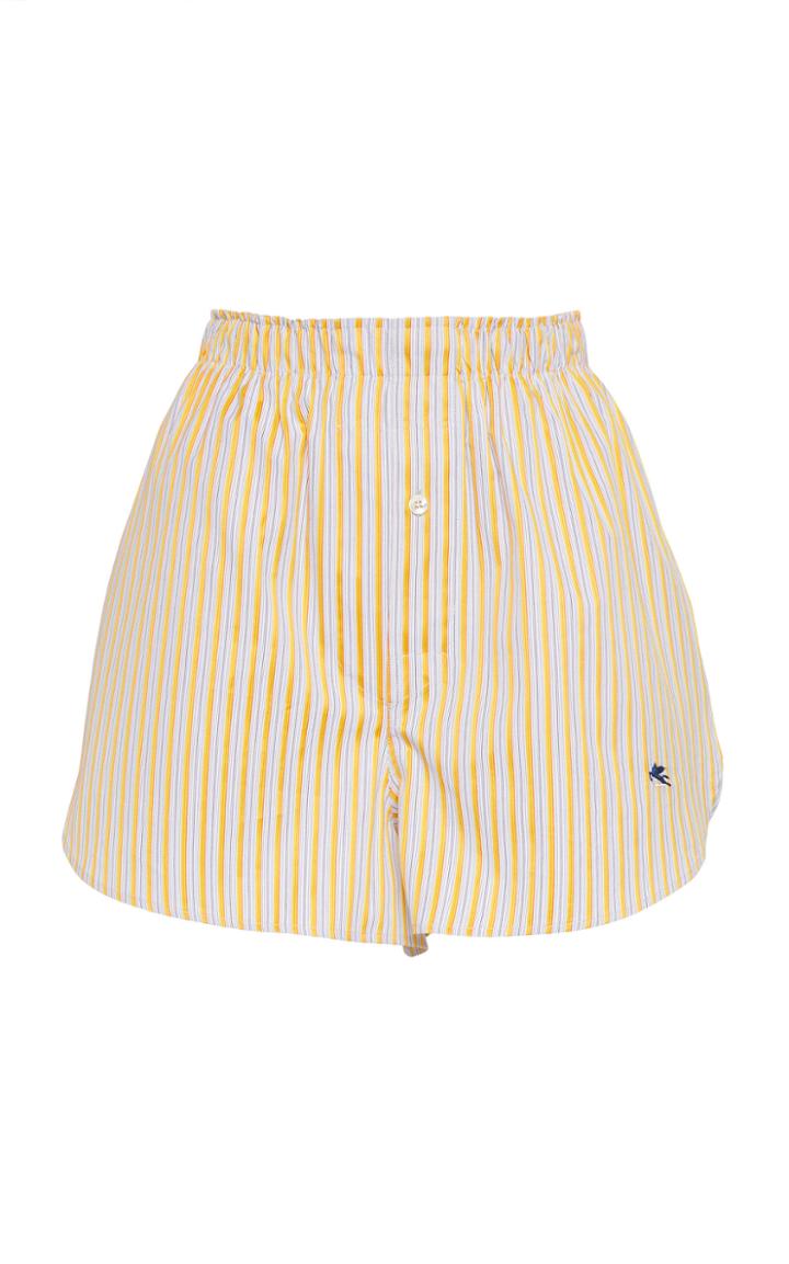 Etro Striped Cotton Shorts